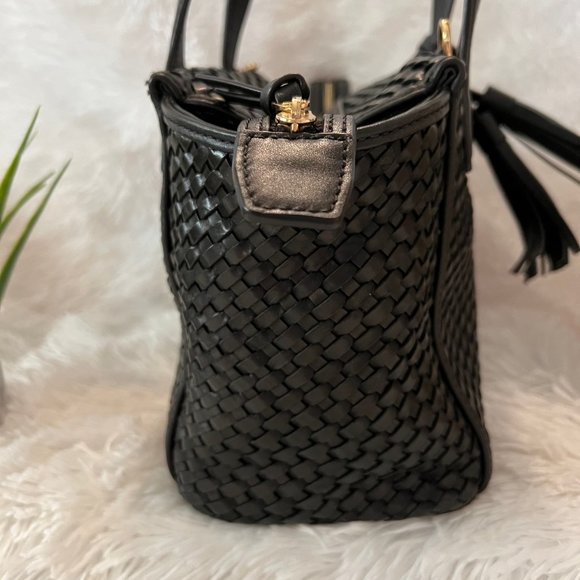 🎉HPx2🎉Tory Burch Thea Woven Mini Leather Slouchy Satchel - LIKE NEW! - Picture 11 of 16